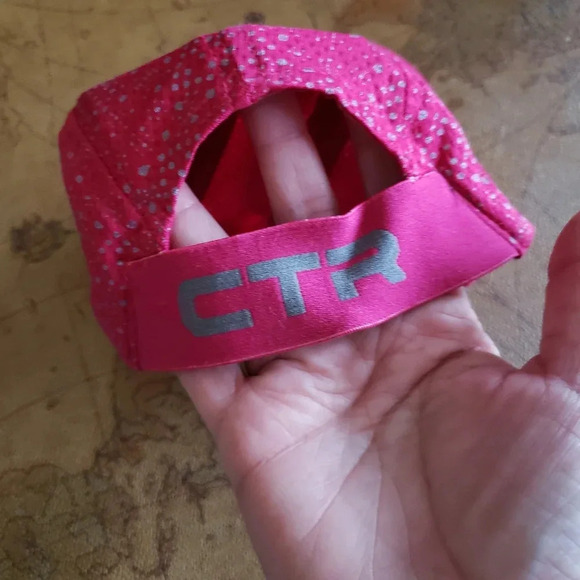 *CTR running hat,  NWOT pink with silver reflecting dots, o/s - Picture 3 of 4